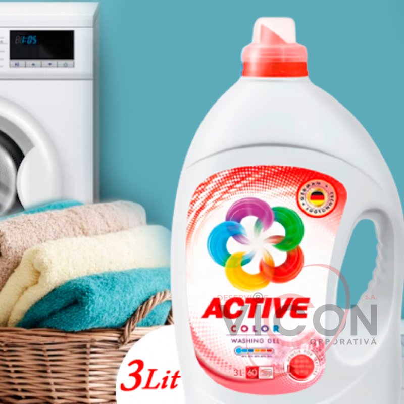 Detergent Lichid Active Color Litri