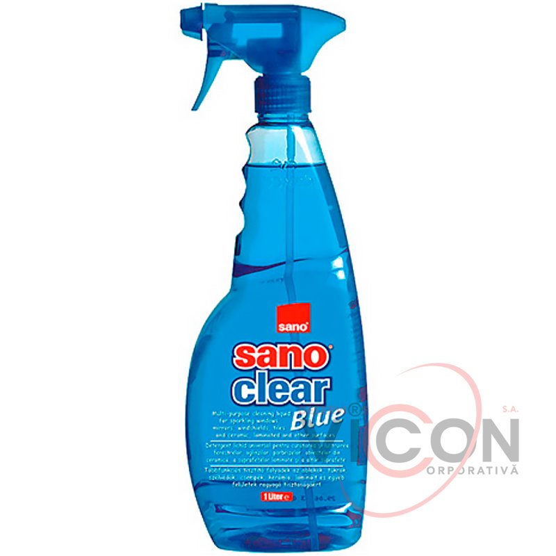Detergent pentru geamuri Sano Clear Blue, 1000 ml