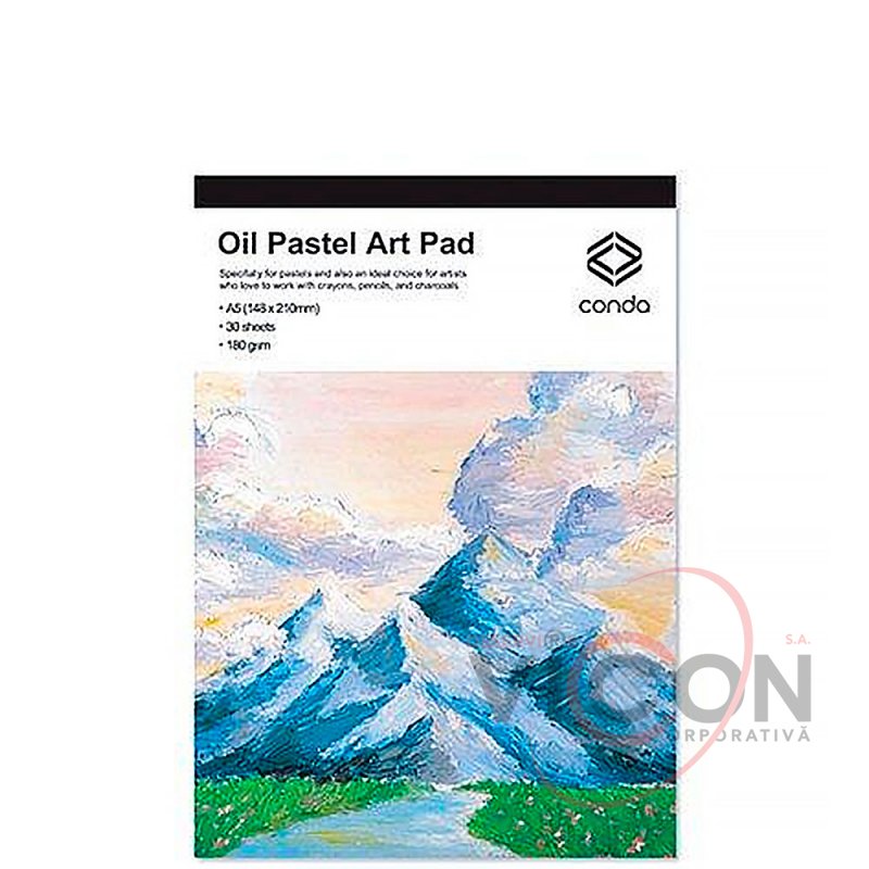 Bloc hârtie A5 Conda Oil Pastel Art Pad, 30 de foi, 180 gr
