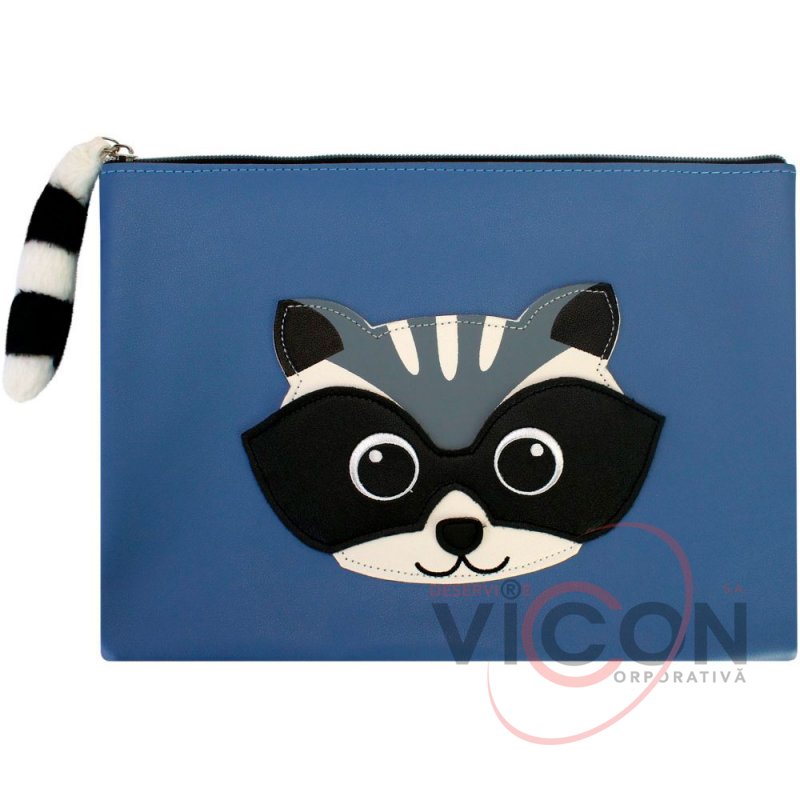 Geantă cu fermoar CFS A4 Raccoon (PU)