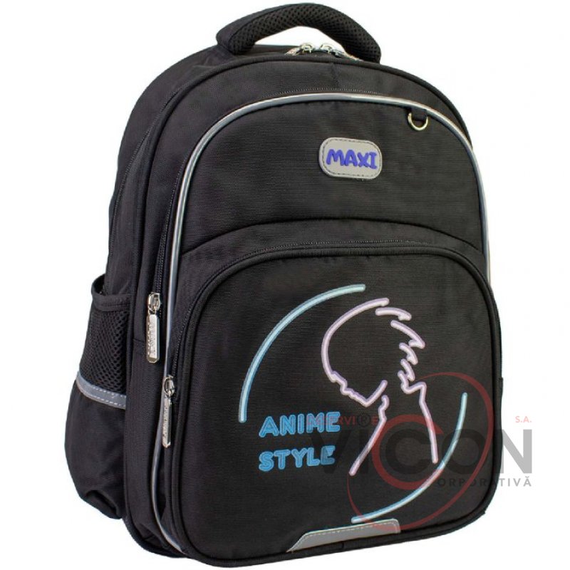 Ghiozdan ortopedic 15 ANIME STYLE negru (145-175cm)