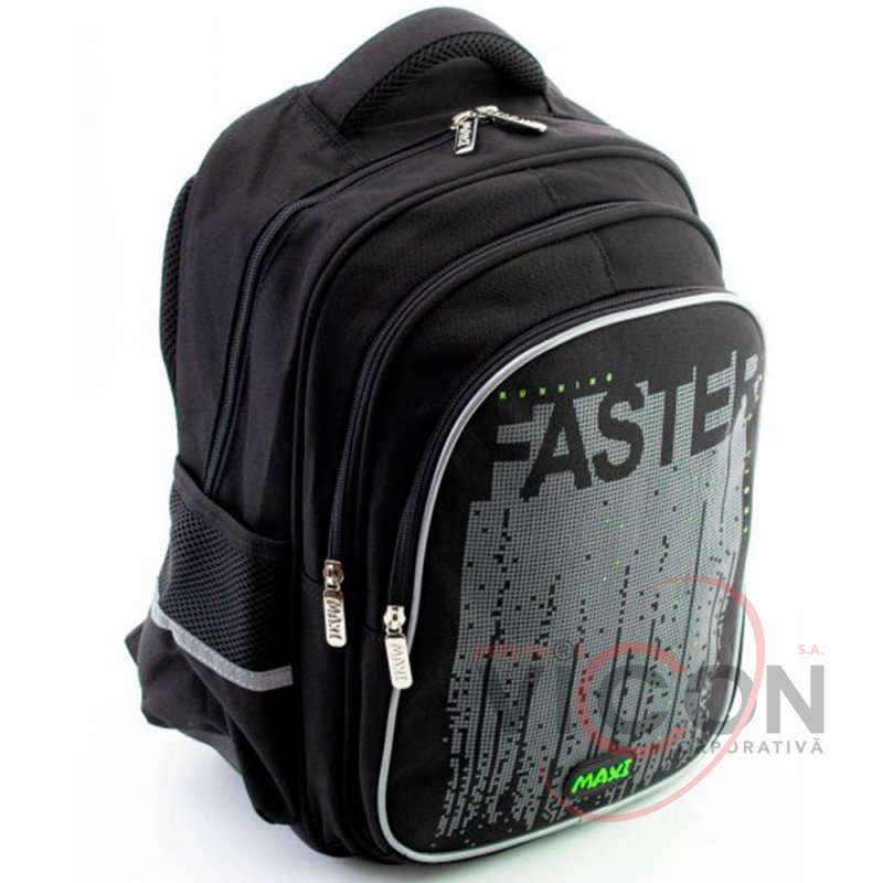 Ghiozdan ortopedic 15 FASTER,Negru (38x28x17см)