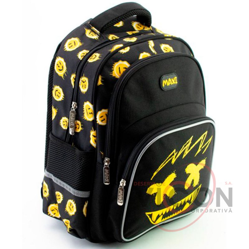 Ghiozdan ortopedic 15 Negru-galben (38x28x17см)