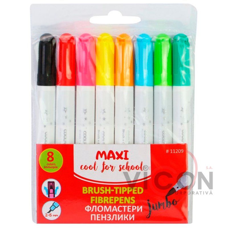Carioci Maxi 8 culori 2-5mm Brush