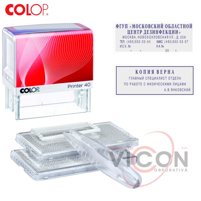 Ștampilă cu set de litere Colop Printer 40/2 RUS