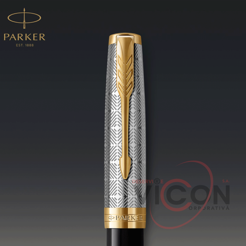 РУЧКА РОЛЛЕР PARKER SONNET ROYAL METAL & BLACK GT 2119786
