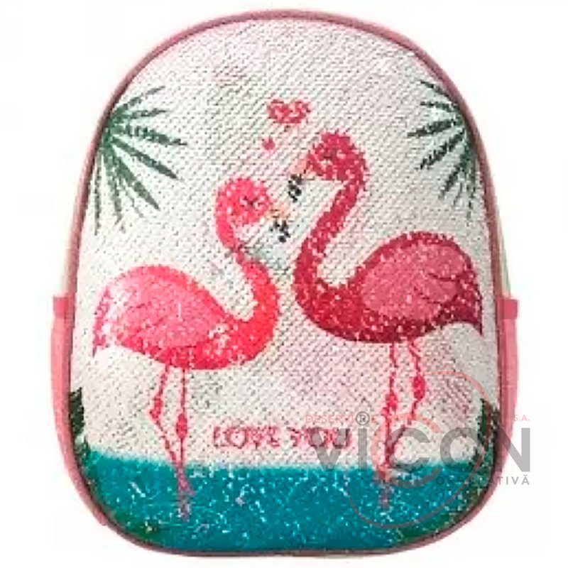 Ghiozdan pentru gradiniță 31 cm Daco, GH224, flamingo