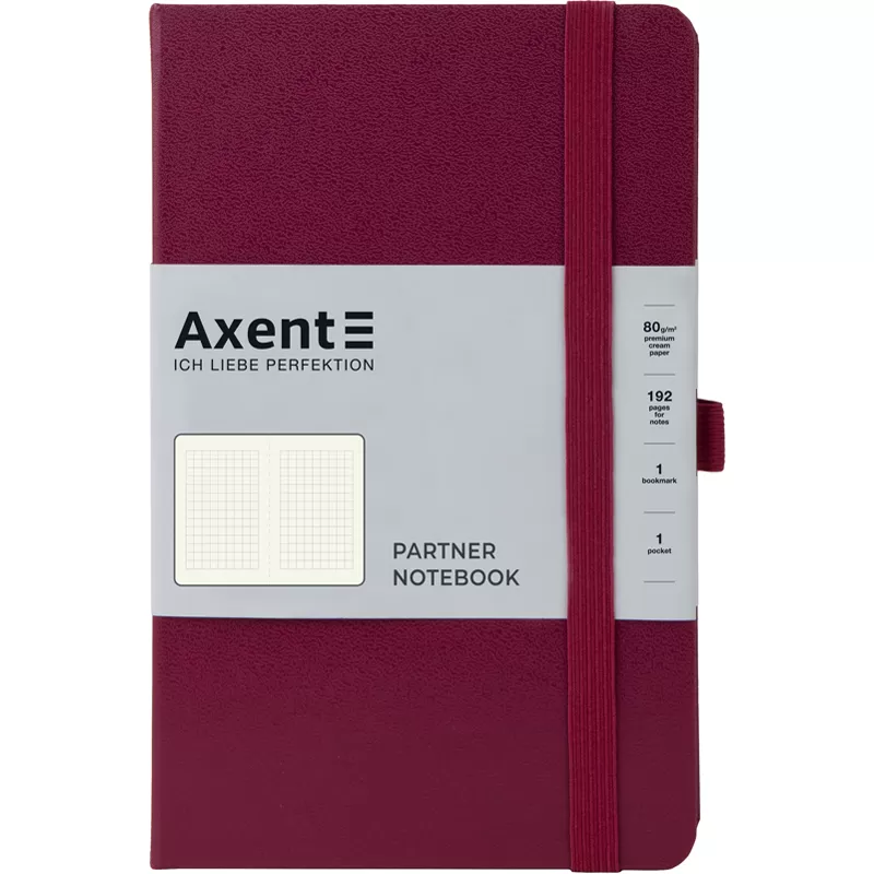 Книга записная Axent Partner, 125x195 мм, 96 листов, клетка, твердая обложка