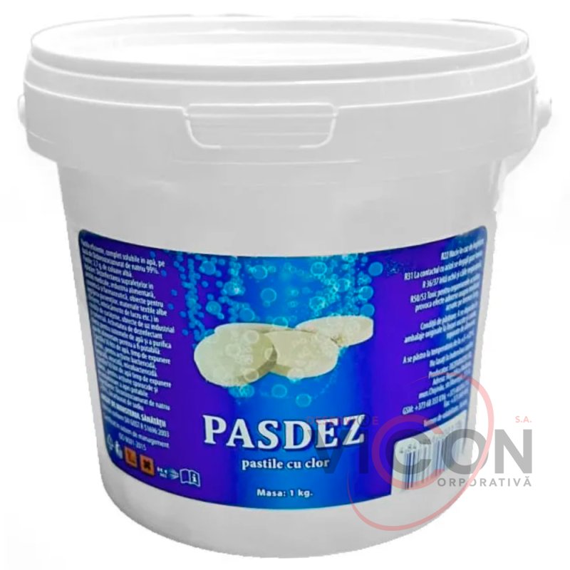 Хлорные таблетки Pasdez, 1 kg (370 шт)