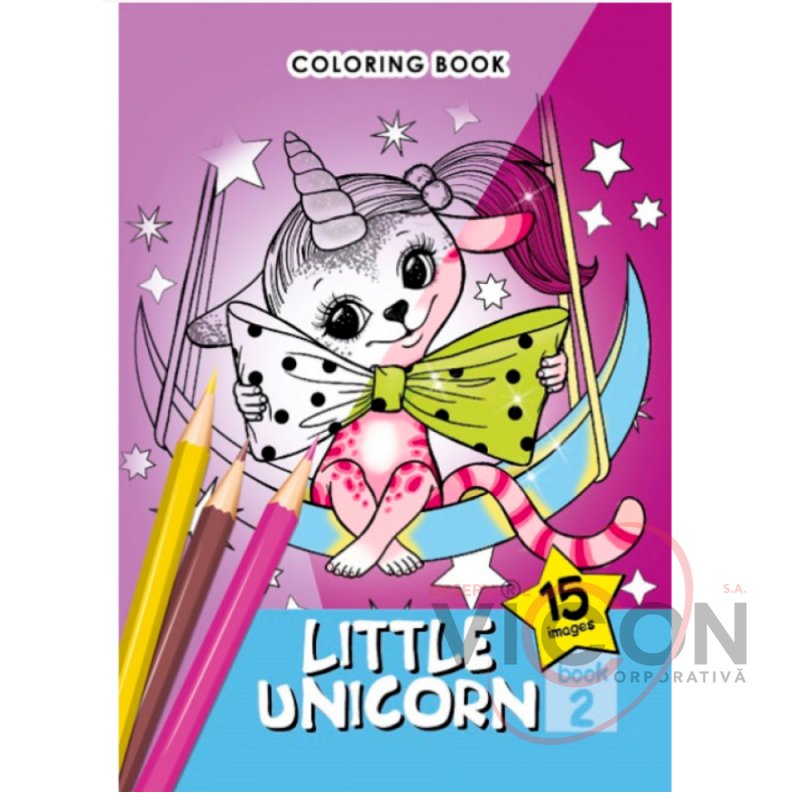 Раскраска A5, 16 листов, Little Unicorn 2    