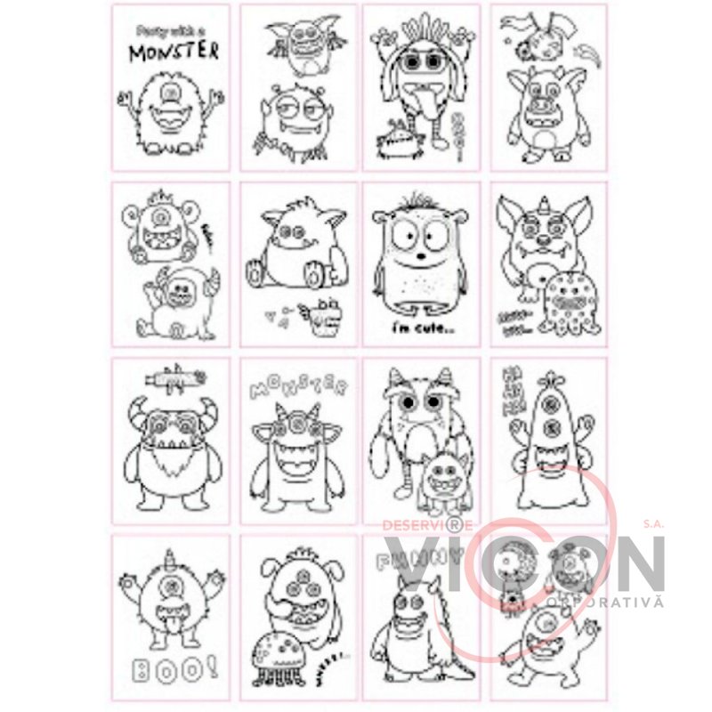 Раскраска A5, 16 листов, Monster Friends     