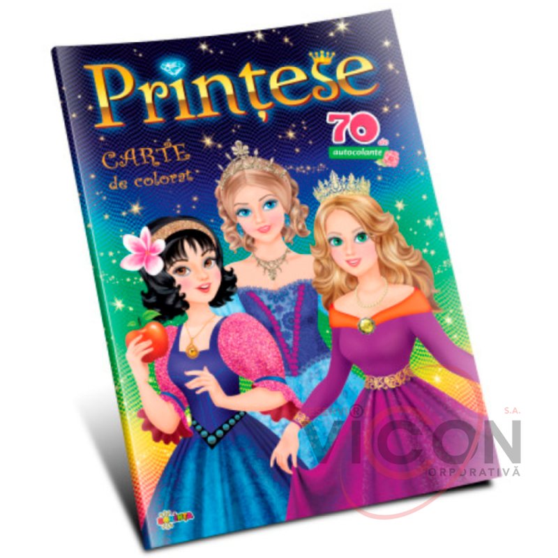 Carte de colorat Printese 70 autocolante, A4,    