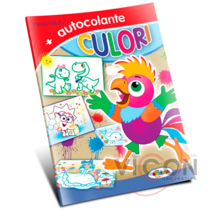 Carte de colorat Culori 70 autocolante, A4,    