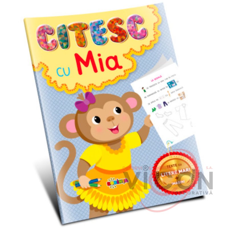 Citesc și colorez. Citesc cu Mia.     