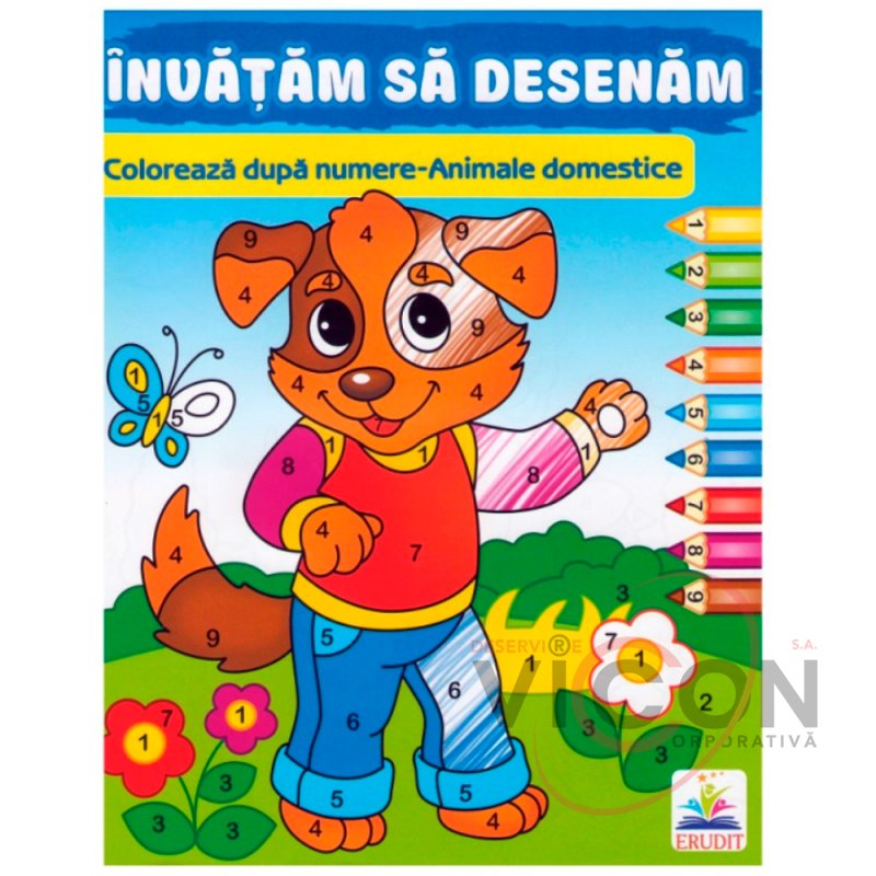 Coloreaza dupa numere Animale domestice       