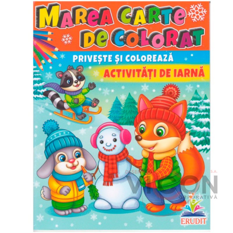 Marea carte de colorat. Activitati de iarna.    