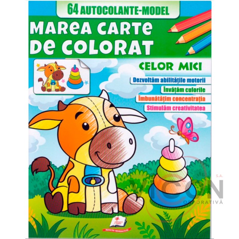 Marea cartea de colorat 64 autocolante Celor mici    