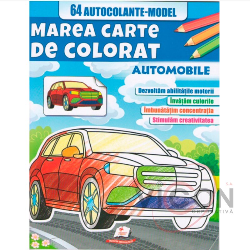 Marea cartea de colorat 64 autocolante Automobile    