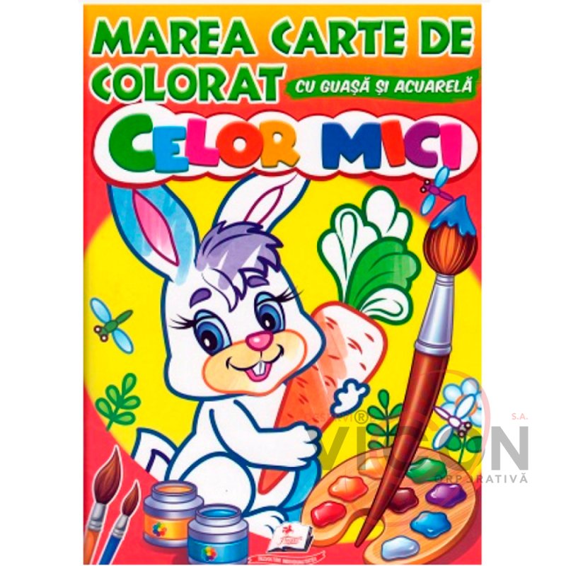 Marea carte de colorat cu guașă și acuareală. CELOR MICI. 