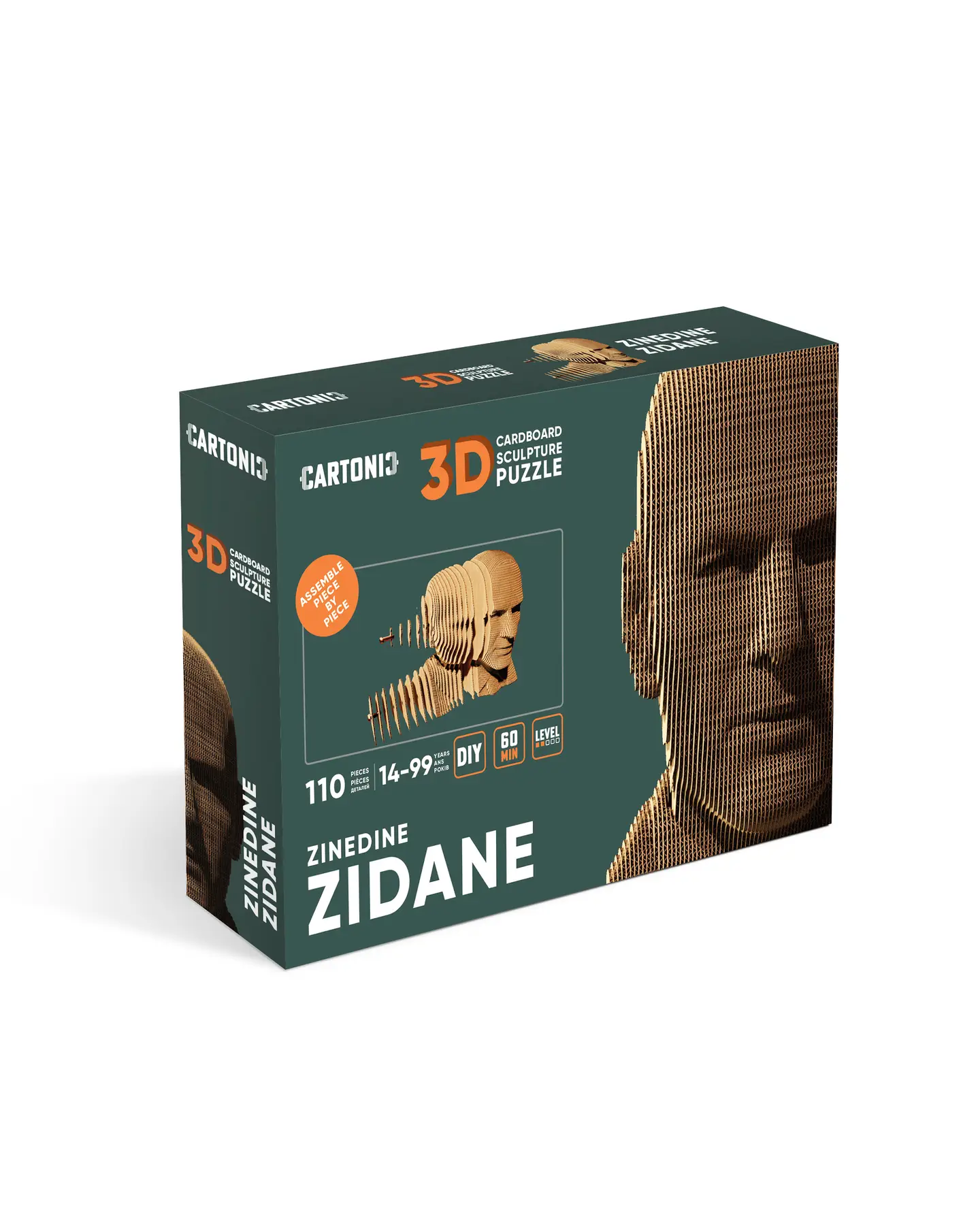 Картонный 3D-пазл Зинедин Зидан, 31,5x21,0x6 см