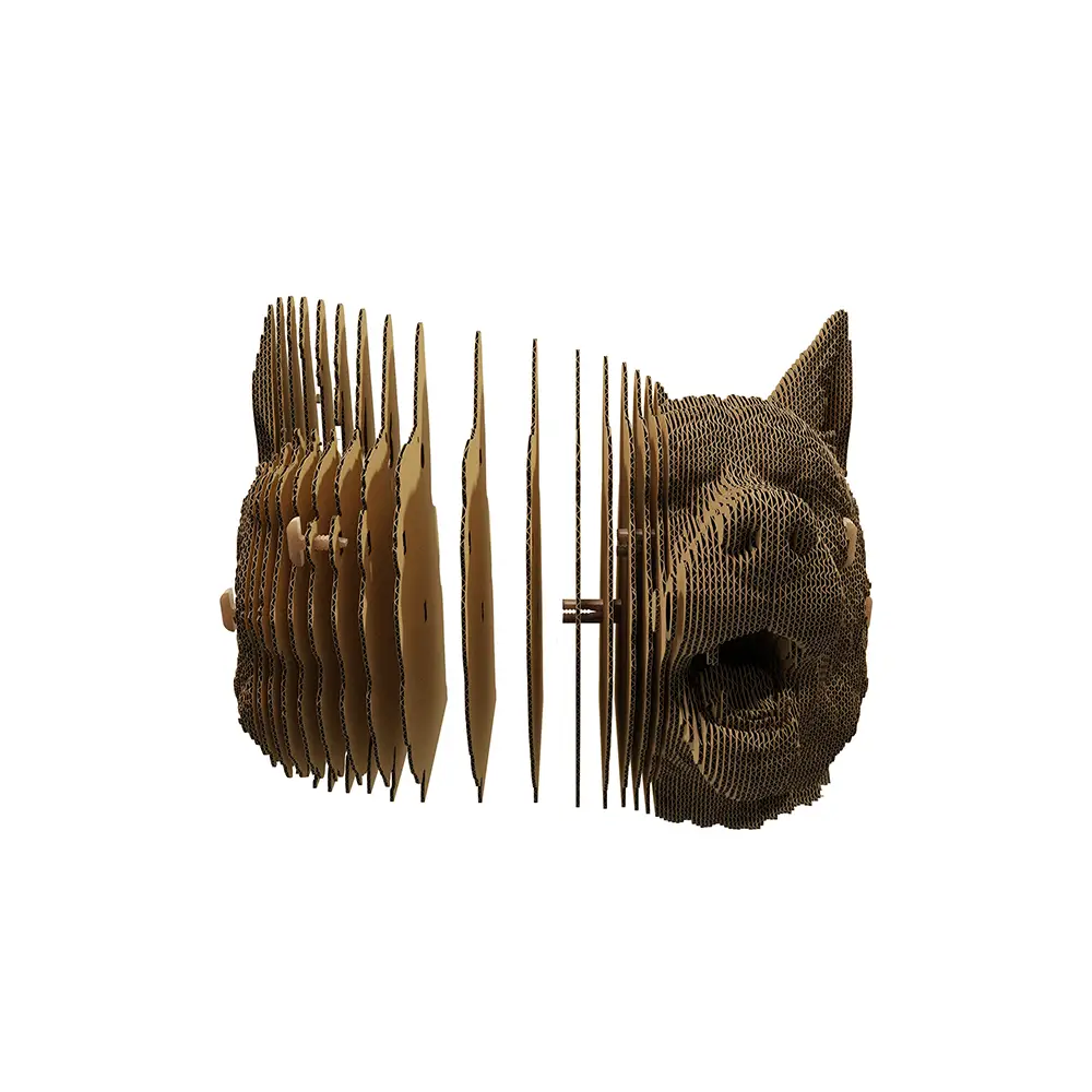 Картонный 3D-пазл Волк, 31,5x21,5x6 см