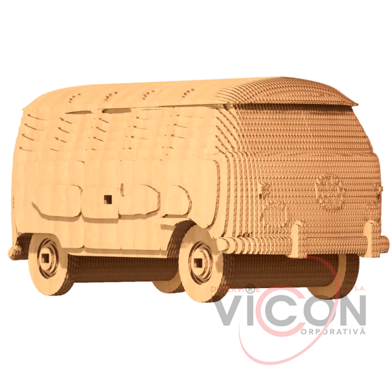 Картонный 3D-пазл Volkswagen T1 , 31,5x21,0x6 см
