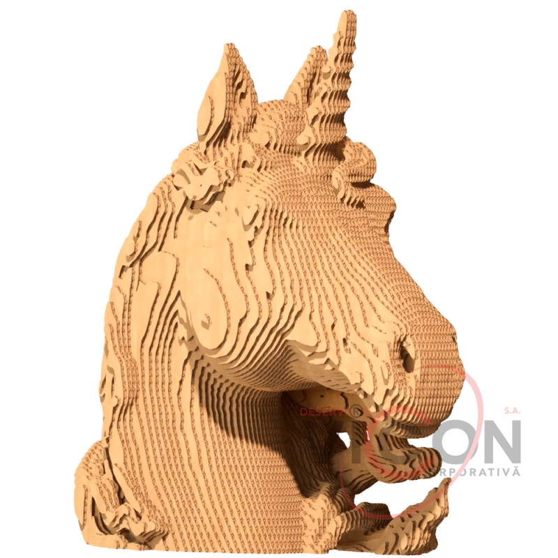 Картонный 3D-пазл Единорог, 31.5x21,0x6 см