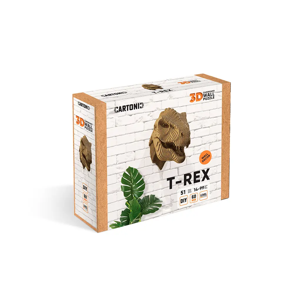 Картонный 3D-пазл Ти-Рекс, 41,7x31,0x10 см