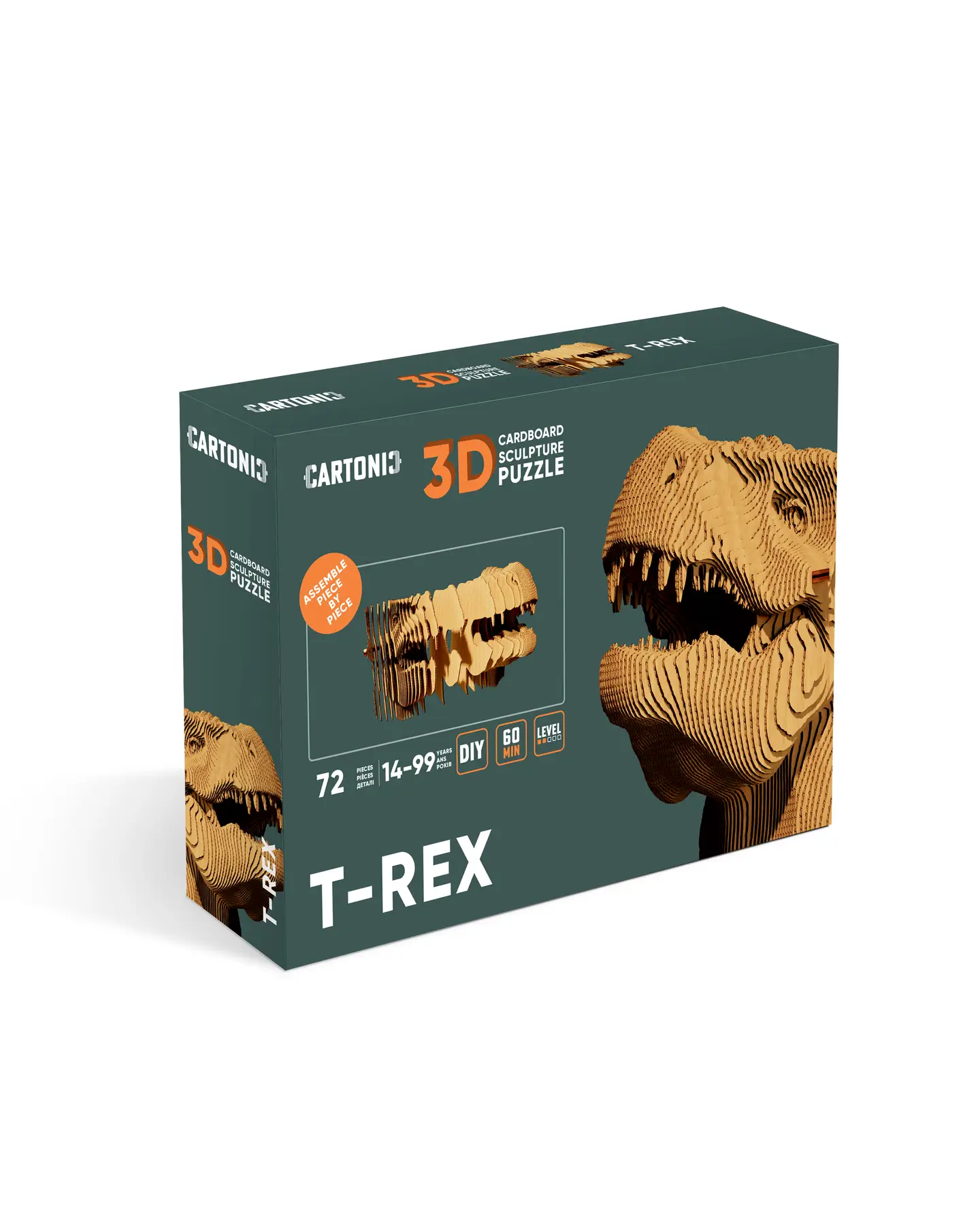 Картонный 3D-пазл Тиранозавр Рекс, 31,5x21,5x6 см