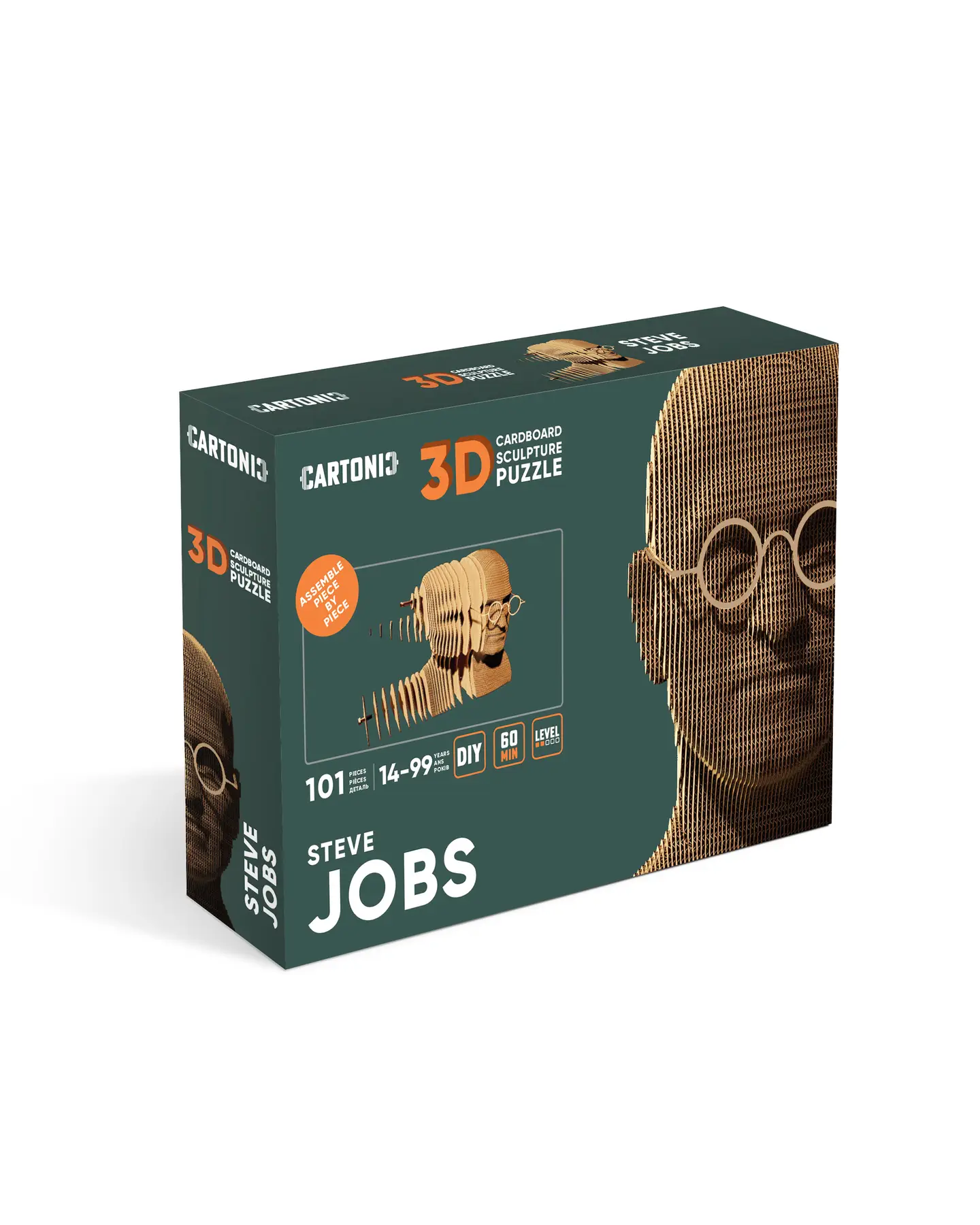 Картонный 3D-пазл Стив Джобс, 31,5x21,5x6 см