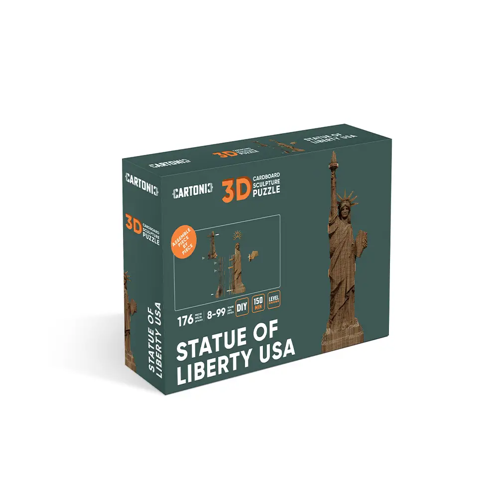 Картонный 3D-пазл Статуя Свободы США, 31,5x21,0x6 см