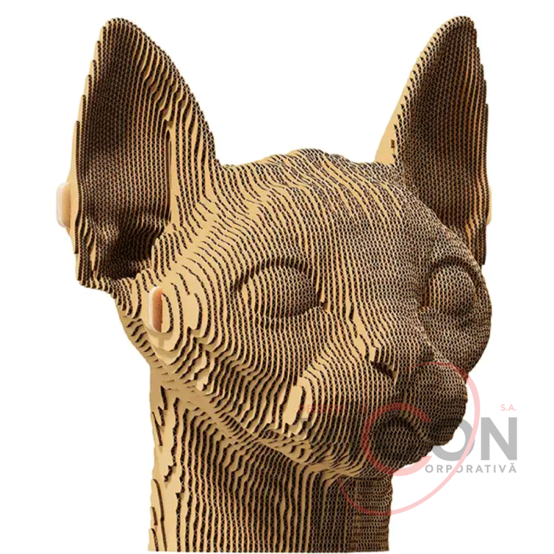 Картонный 3D-пазл Кошка-сфинкс, 31,5x21,5x6 см