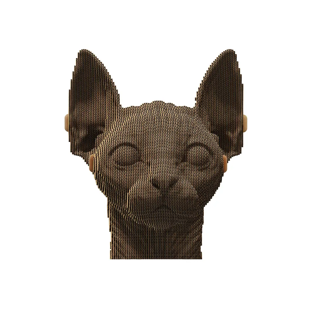 Картонный 3D-пазл Кошка-сфинкс, 31,5x21,5x6 см