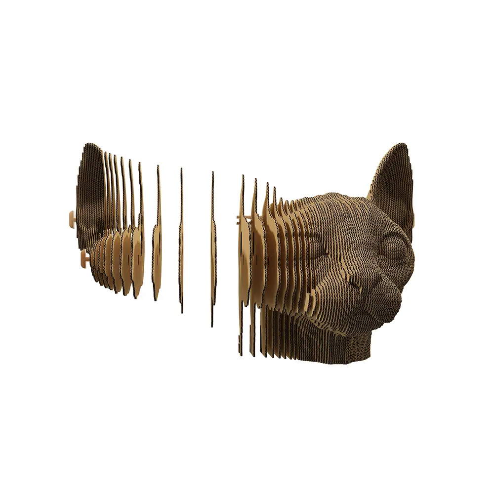 Картонный 3D-пазл Кошка-сфинкс, 31,5x21,5x6 см