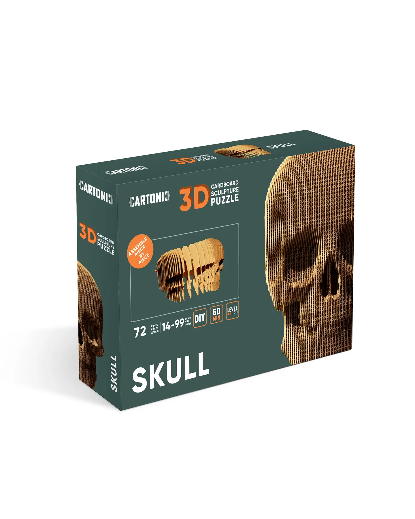 Картонный 3D-пазл Череп,31,5x21,5x6 см