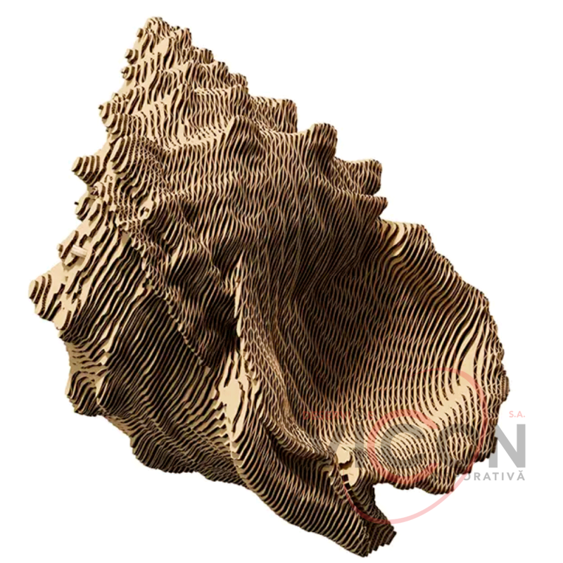 Картонный 3D-пазл Ракушка, 31,5x21,5x6 см