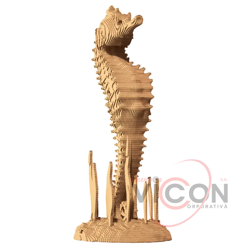 Картонный 3D-пазл Морской конек, 31,5x21,5x6 см