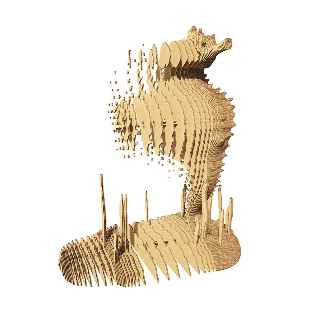 Картонный 3D-пазл Морской конек, 31,5x21,5x6 см