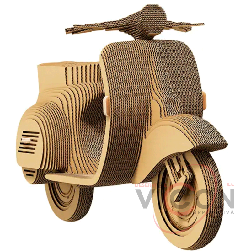 Картонный 3D-пазл Скутер, 31,5x21,5x6 см