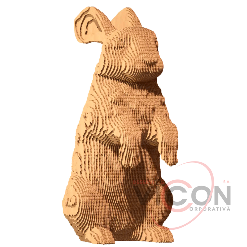 Картонный 3D-пазл Кролик, 31,5x21,5x6 см
