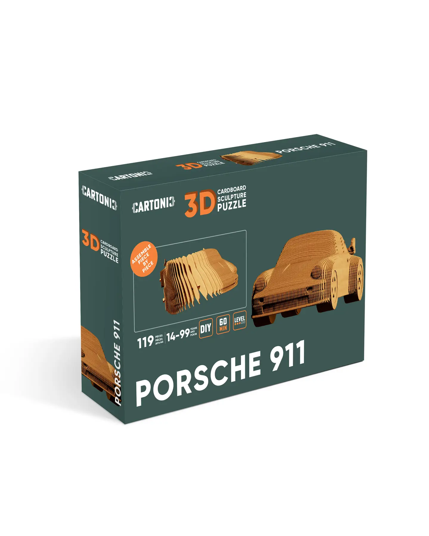Картонный 3D-пазл Порше 911, 31,5x21,5x6 см