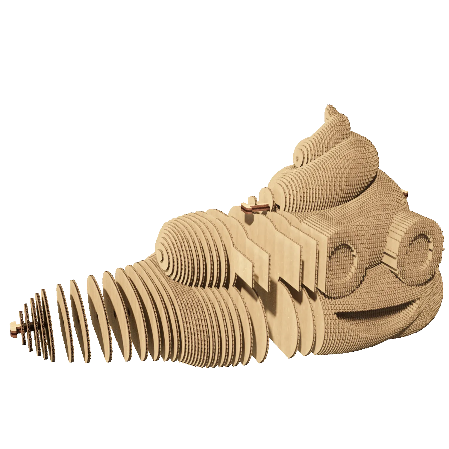 Картонный 3D-пазл Какашка, 31,5x21,5x6 см