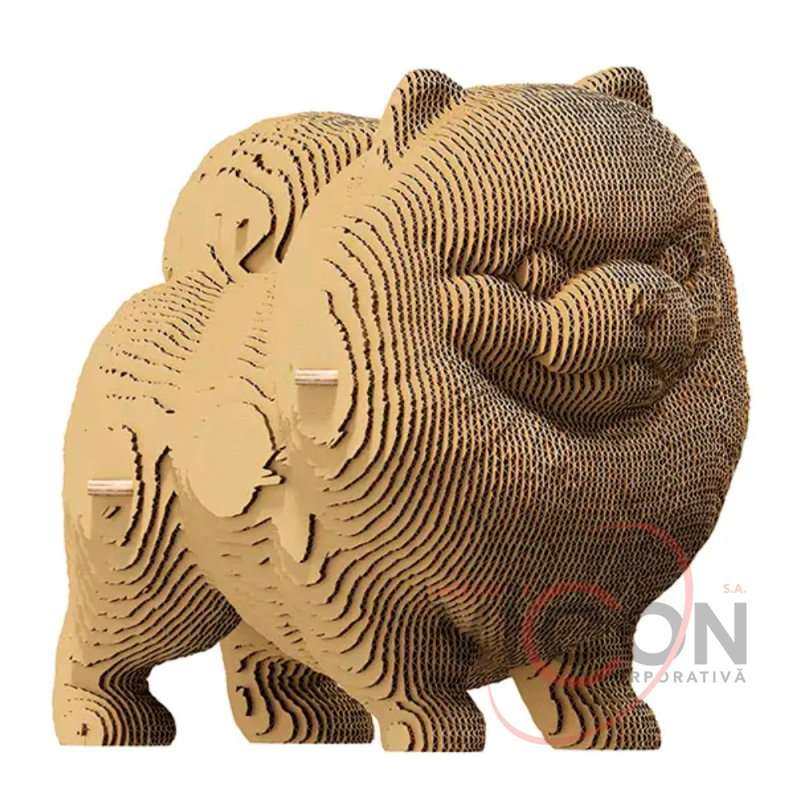 Картонный 3D-пазл Померанский Шпиц, 31,5x21,5x6 см