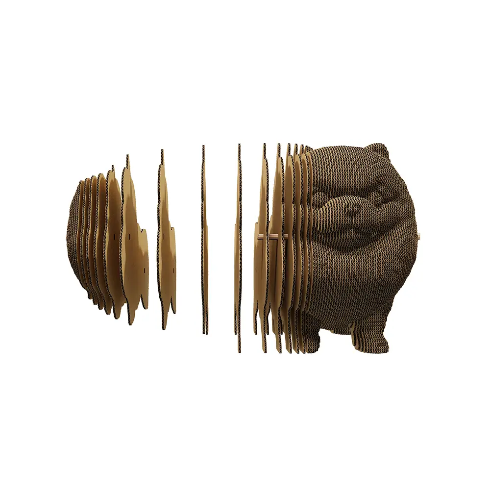 Картонный 3D-пазл Померанский Шпиц, 31,5x21,5x6 см