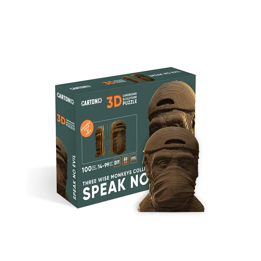 Картонный 3D-пазл Monkeys Speak no evil, 31,5x21,5x6 см