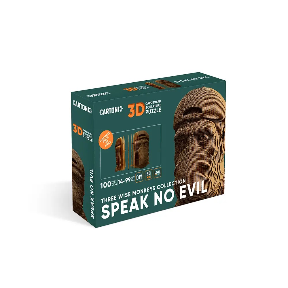 Картонный 3D-пазл Monkeys Speak no evil, 31,5x21,5x6 см