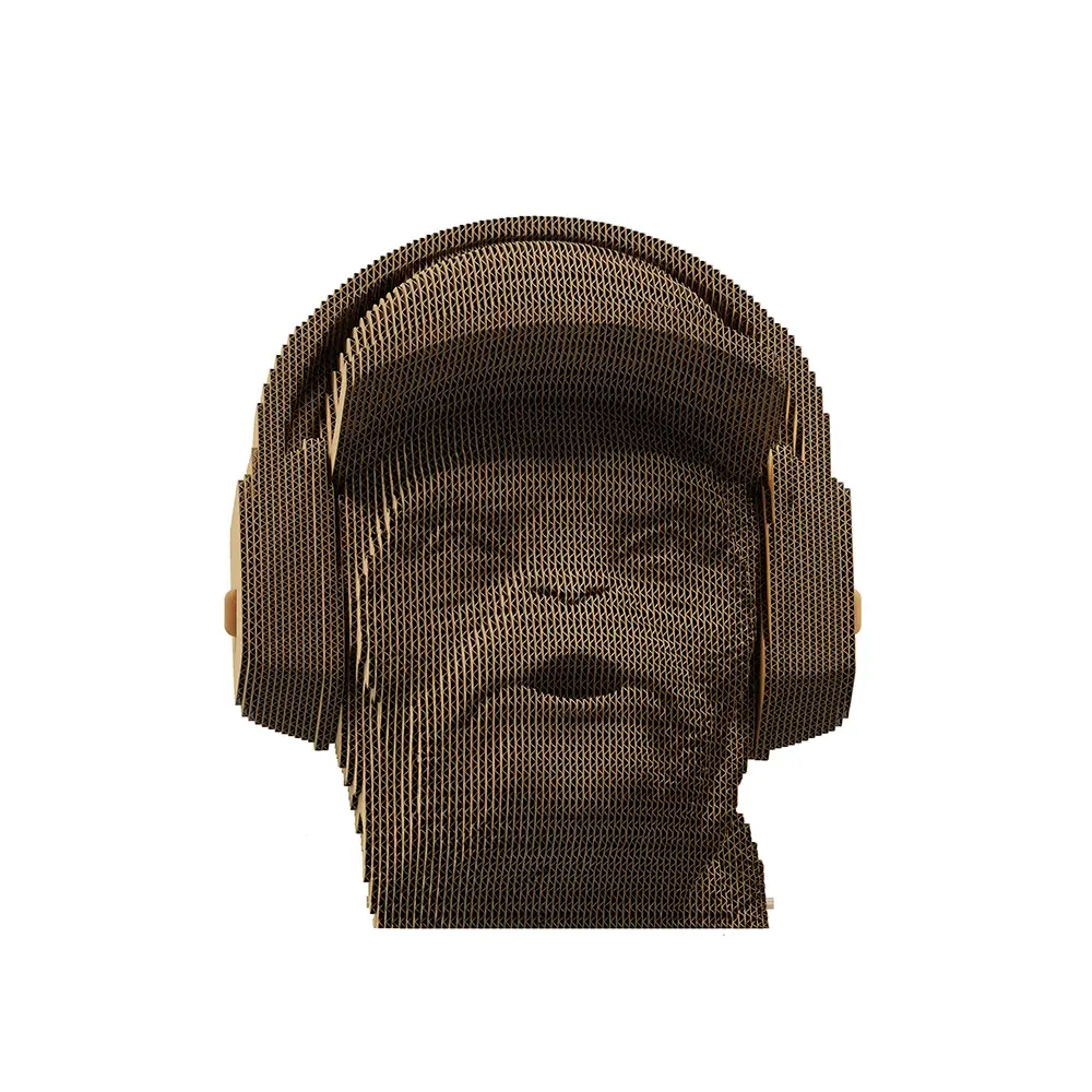 Картонный 3D-пазл Monkeys Hear no evil, 31,5x21,5x6 см