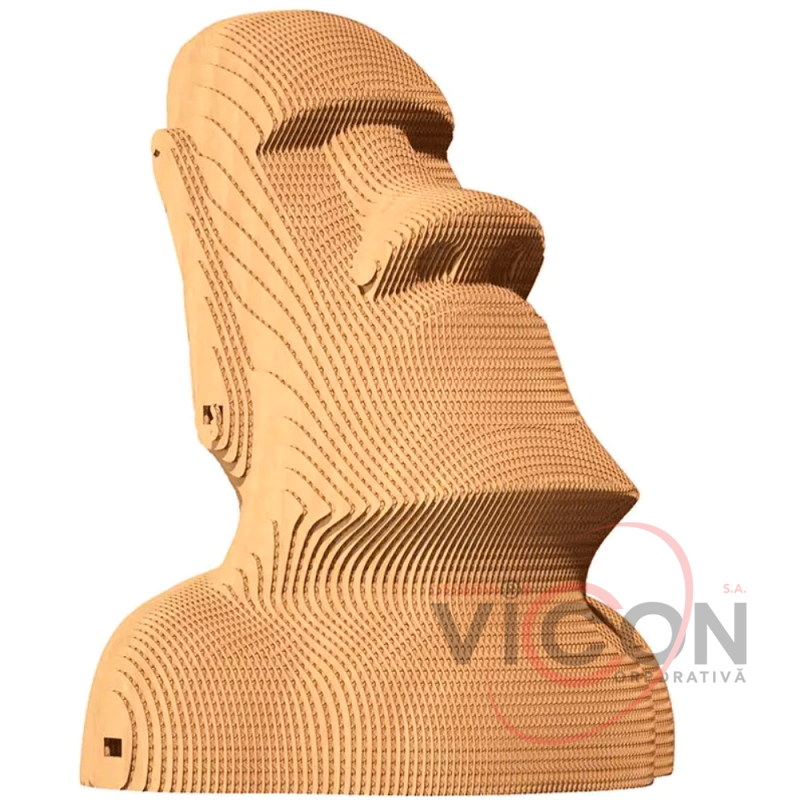 Картонный 3D-пазл Moai, 31,5x21,5x6 см