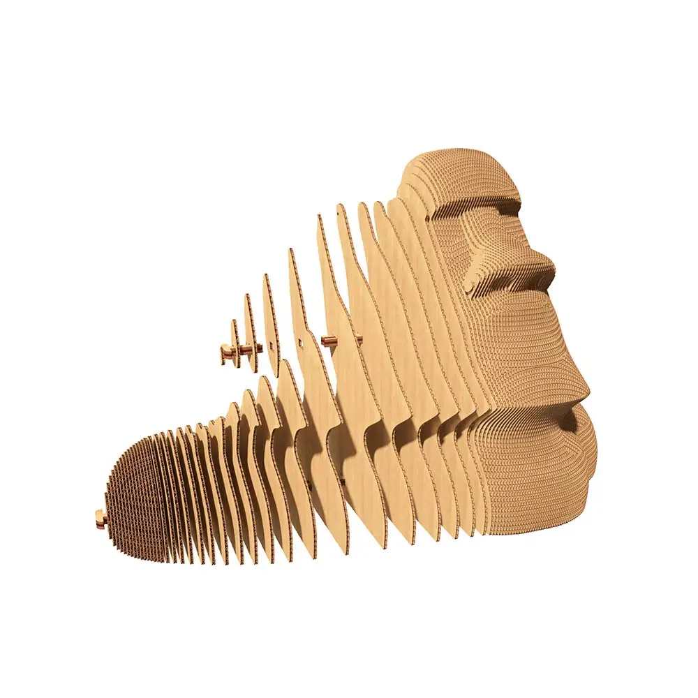 Картонный 3D-пазл Moai, 31,5x21,5x6 см