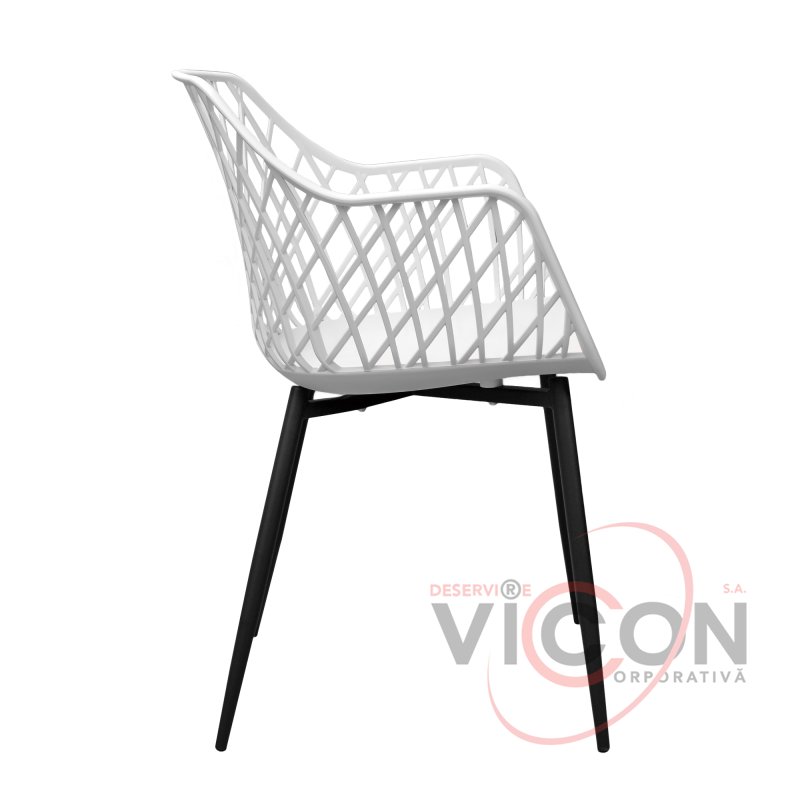 Стул SL-7019~White+Black Legs